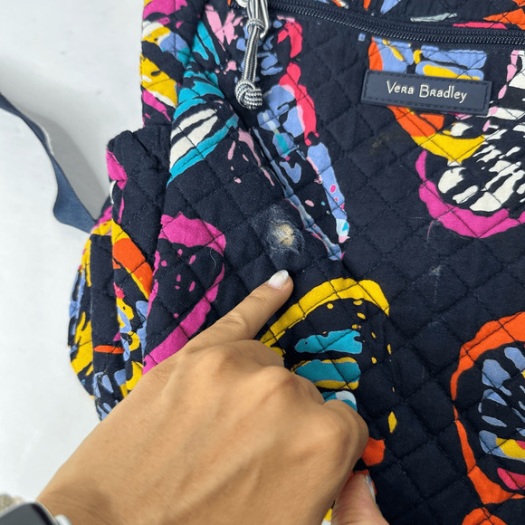 VERA BRADLEY ICONIC BACKPACK BUTTERFLY FLUTTER SIGNATURE COTTON Retired - Picture 4 of 6